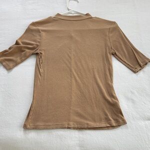 Women's Tan Mockneck